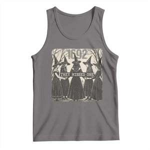 1692 They Missed One Tank Top Halloween Feminist Witch Trials TS11 Deep Heather Print Your Wear