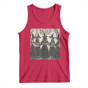 1692 They Missed One Tank Top Halloween Feminist Witch Trials TS11 Red Print Your Wear