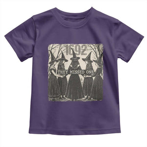 1692 They Missed One Toddler T Shirt Halloween Feminist Witch Trials TS11 Purple Print Your Wear
