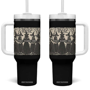 1692 They Missed One Tumbler With Handle Halloween Feminist Witch Trials TS11 One Size: 40 oz Black Print Your Wear