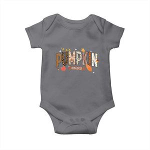 Pumpkin Season Baby Onesie Fall Autumn Harvest Season Thanksgiving TS11 Charcoal Print Your Wear