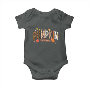 Pumpkin Season Baby Onesie Fall Autumn Harvest Season Thanksgiving TS11 Dark Heather Print Your Wear