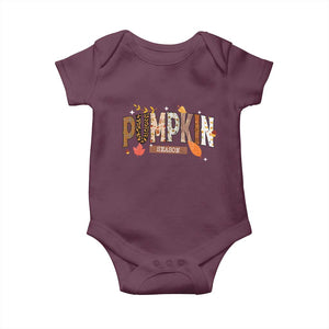 Pumpkin Season Baby Onesie Fall Autumn Harvest Season Thanksgiving TS11 Maroon Print Your Wear