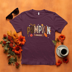 Pumpkin Season T Shirt Fall Autumn Harvest Season Thanksgiving TS11 Maroon Print Your Wear