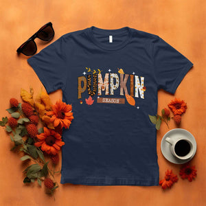 Pumpkin Season T Shirt Fall Autumn Harvest Season Thanksgiving TS11 Navy Print Your Wear