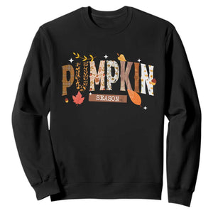 Pumpkin Season Sweatshirt Fall Autumn Harvest Season Thanksgiving TS11 Black Print Your Wear