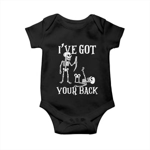 Funny I Got Your Back Baby Onesie Halloween Skeleton Skull TS11 Black Print Your Wear