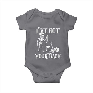Funny I Got Your Back Baby Onesie Halloween Skeleton Skull TS11 Charcoal Print Your Wear