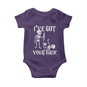 Funny I Got Your Back Baby Onesie Halloween Skeleton Skull TS11 Purple Print Your Wear