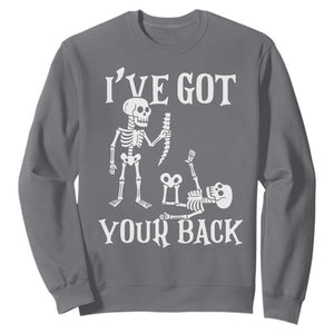 Funny I Got Your Back Sweatshirt Halloween Skeleton Skull TS11 Charcoal Print Your Wear