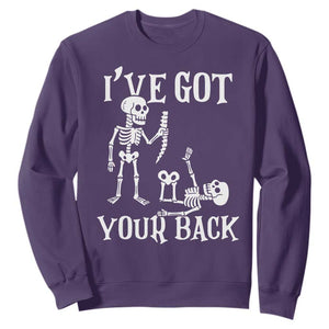 Funny I Got Your Back Sweatshirt Halloween Skeleton Skull TS11 Purple Print Your Wear