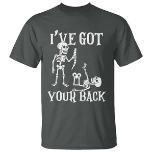 Funny I Got Your Back T Shirt Halloween Skeleton Skull TS11 Dark Heather Print Your Wear
