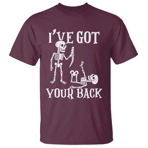 Funny I Got Your Back T Shirt Halloween Skeleton Skull TS11 Maroon Print Your Wear