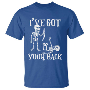 Funny I Got Your Back T Shirt Halloween Skeleton Skull TS11 Royal Blue Print Your Wear
