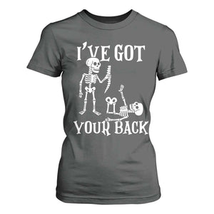 Funny I Got Your Back T Shirt For Women Halloween Skeleton Skull TS11 Dark Heather Print Your Wear