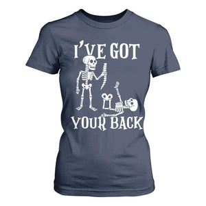 Funny I Got Your Back T Shirt For Women Halloween Skeleton Skull TS11 Navy Print Your Wear
