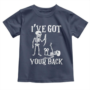 Funny I Got Your Back Toddler T Shirt Halloween Skeleton Skull TS11 Navy Print Your Wear