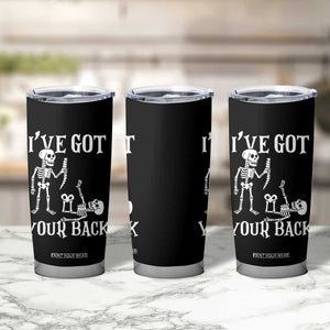 Funny I Got Your Back Tumbler Cup Halloween Skeleton Skull TS11 Print Your Wear