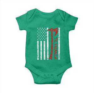 Viking Til Valhalla Baby Onesie Norse Mythology Axe USA Flag TS11 Irish Green Print Your Wear