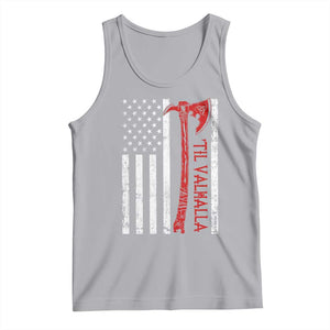 Viking Til Valhalla Tank Top Norse Mythology Axe USA Flag TS11 Athletic Heather Print Your Wear