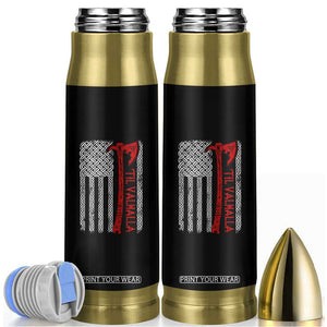 Viking Til Valhalla Bullet Tumbler Norse Mythology Axe Celtic Knot USA Flag TS11 Black Print Your Wear