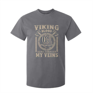 Viking Blood Runs Through My Veins T Shirt For Kid Norse Mythology Drakkar Longship TS11 Charcoal Print Your Wear