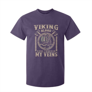 Viking Blood Runs Through My Veins T Shirt For Kid Norse Mythology Drakkar Longship TS11 Purple Print Your Wear