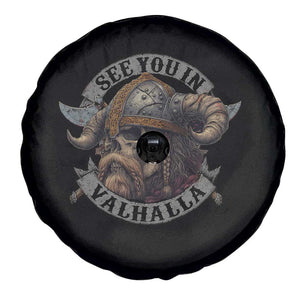 See You In Valhalla Spare Tire Cover Nordic Norse Viking Warrior Skull TS11 Print Your Wear