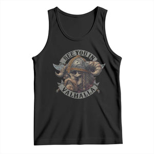 See You In Valhalla Tank Top Nordic Norse Viking Warrior Skull TS11 Black Print Your Wear