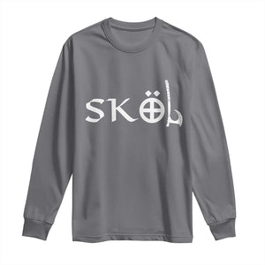 Skol Viking Heritage Axe Nordic Scandinavian Warrior Long Sleeve Shirt TS11 Charcoal Print Your Wear