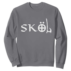 Skol Viking Heritage Axe Nordic Scandinavian Warrior Sweatshirt TS11 Charcoal Print Your Wear