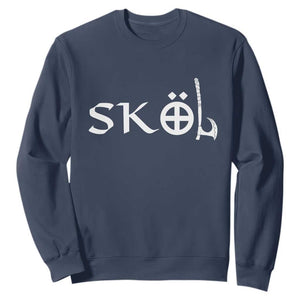 Skol Viking Heritage Axe Nordic Scandinavian Warrior Sweatshirt TS11 Navy Print Your Wear