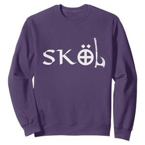 Skol Viking Heritage Axe Nordic Scandinavian Warrior Sweatshirt TS11 Purple Print Your Wear
