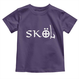 Nordic Scandinavian Heritage Toddler T Shirt Viking Warrior Axe Helmet TS11 Purple Print Your Wear