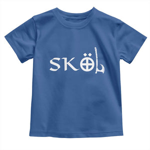 Nordic Scandinavian Heritage Toddler T Shirt Viking Warrior Axe Helmet TS11 Royal Blue Print Your Wear