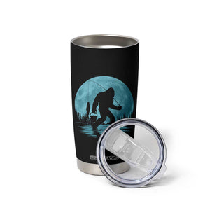 Funny Bigfoot Fishing Night Stroll Full Moon Tumbler Cup TS11 Print Your Wear