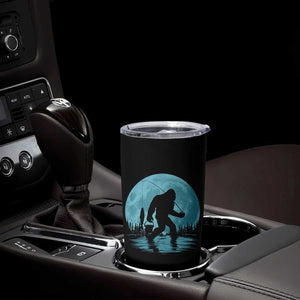 Funny Bigfoot Fishing Night Stroll Full Moon Tumbler Cup TS11 Print Your Wear