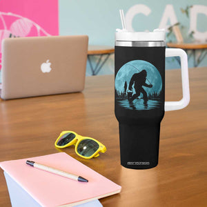 Funny Bigfoot Fishing Night Stroll Full Moon Tumbler With Handle TS11 Print Your Wear