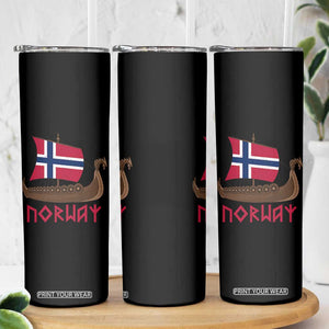 Boat Norwegian Flag Norway Viking Ship Norway Skinny Tumbler TS11 Print Your Wear