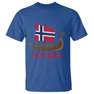 Boat Norwegian Flag Norway Viking Ship Norway T Shirt TS11 Royal Blue Print Your Wear
