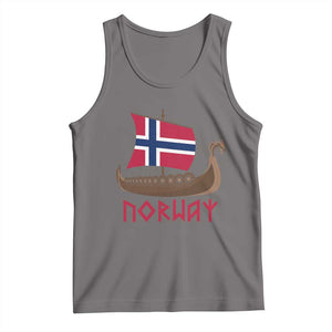 Boat Norwegian Flag Norway Viking Ship Norway Tank Top TS11 Deep Heather Print Your Wear