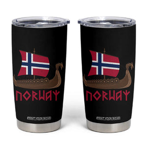 Boat Norwegian Flag Norway Viking Ship Norway Tumbler Cup TS11 Black Print Your Wear