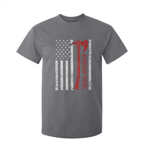 American Viking T Shirt For Kid Norse Mythology Axe USA Flag TS11 Charcoal Print Your Wear