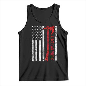 American Viking Tank Top Norse Mythology Axe USA Flag TS11 Black Print Your Wear