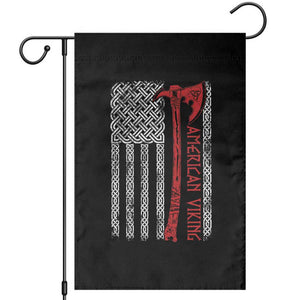 American Viking Garden Flag Norse Mythology Axe Celtic Knot USA Flag TS11 Black Print Your Wear