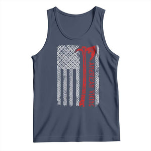 American Viking Tank Top Norse Mythology Axe Celtic Knot USA Flag TS11 Navy Print Your Wear
