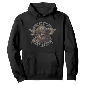 Son Of Odin Valhalla Hoodie Nordic Norse Viking Warrior Skull TS11 Black Print Your Wear