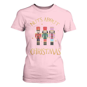 Funny Xmas Nutcracker T Shirt For Women Nuts About Christmas Snowflake TS11 Light Pink Print Your Wear