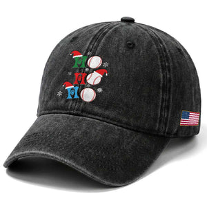 Funny Christmas Baseball Washed Cotton Baseball Cap Triple Ho Sport Santa Hat TS11 Print Your Wear