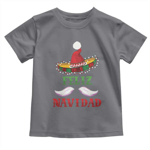 Funny Christmas In Mexico Baby Shirt Feliz Navidad Sombrero Santa Hat TS11 Charcoal Print Your Wear